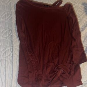 Chic Maroon Long Sleeve Top